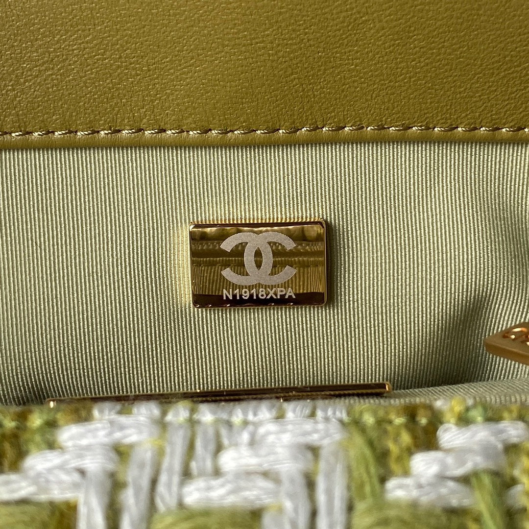 Tweed Flap Shoulder Bag