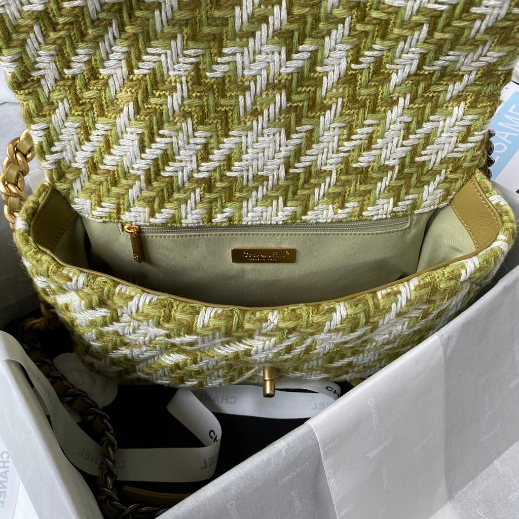 Tweed Flap Shoulder Bag