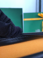 SWORD LUXURY Jouvence Toiletry Bag showing Made in France leather detail with zip closure and signature canvas