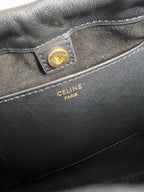 Mini Cuir Cabas Leather Drawstring Bag