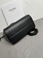Mini Cuir Cabas Leather Drawstring Bag