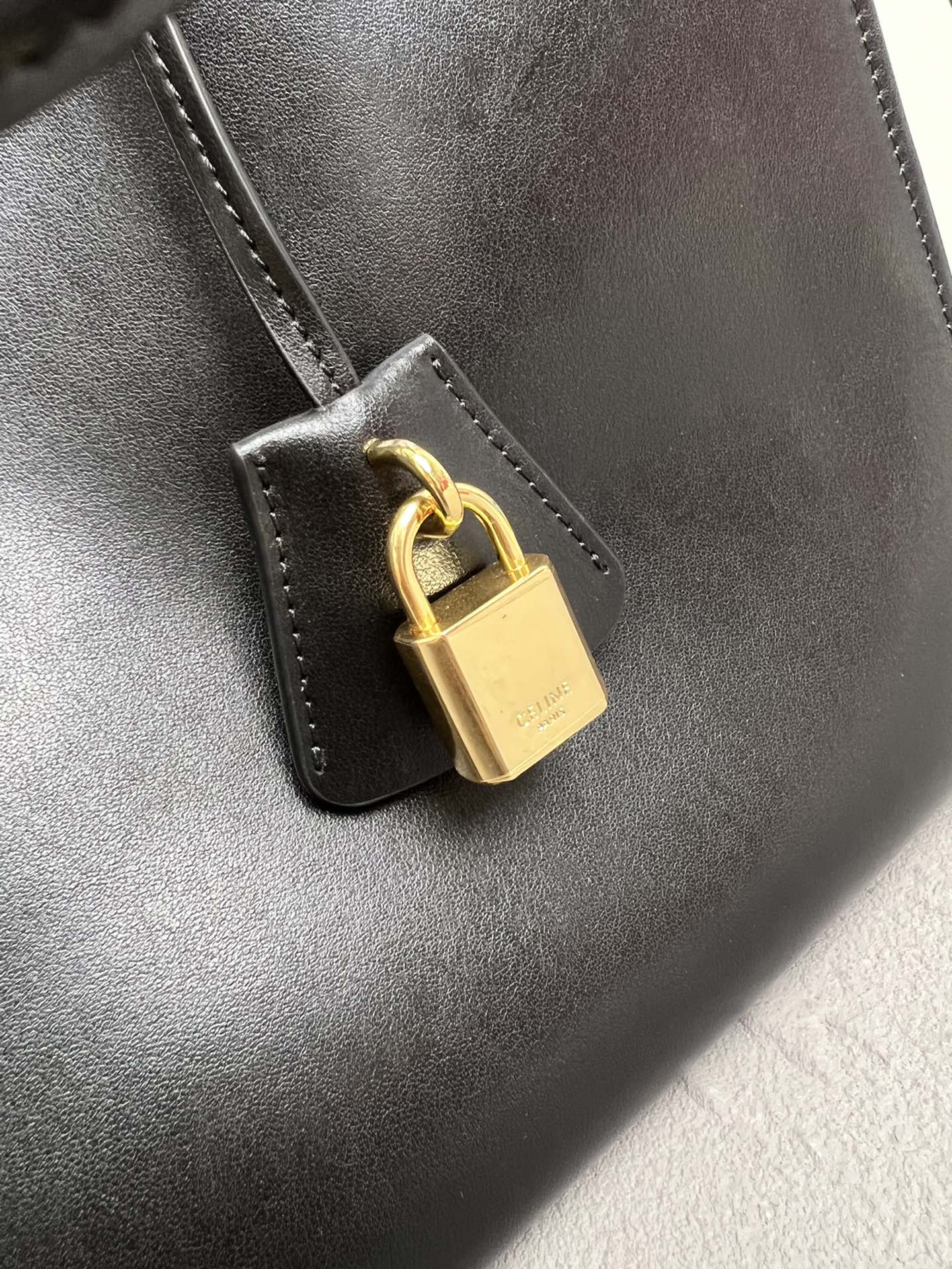 Cabas 16 Structured Cowhide Leather Tote Bag