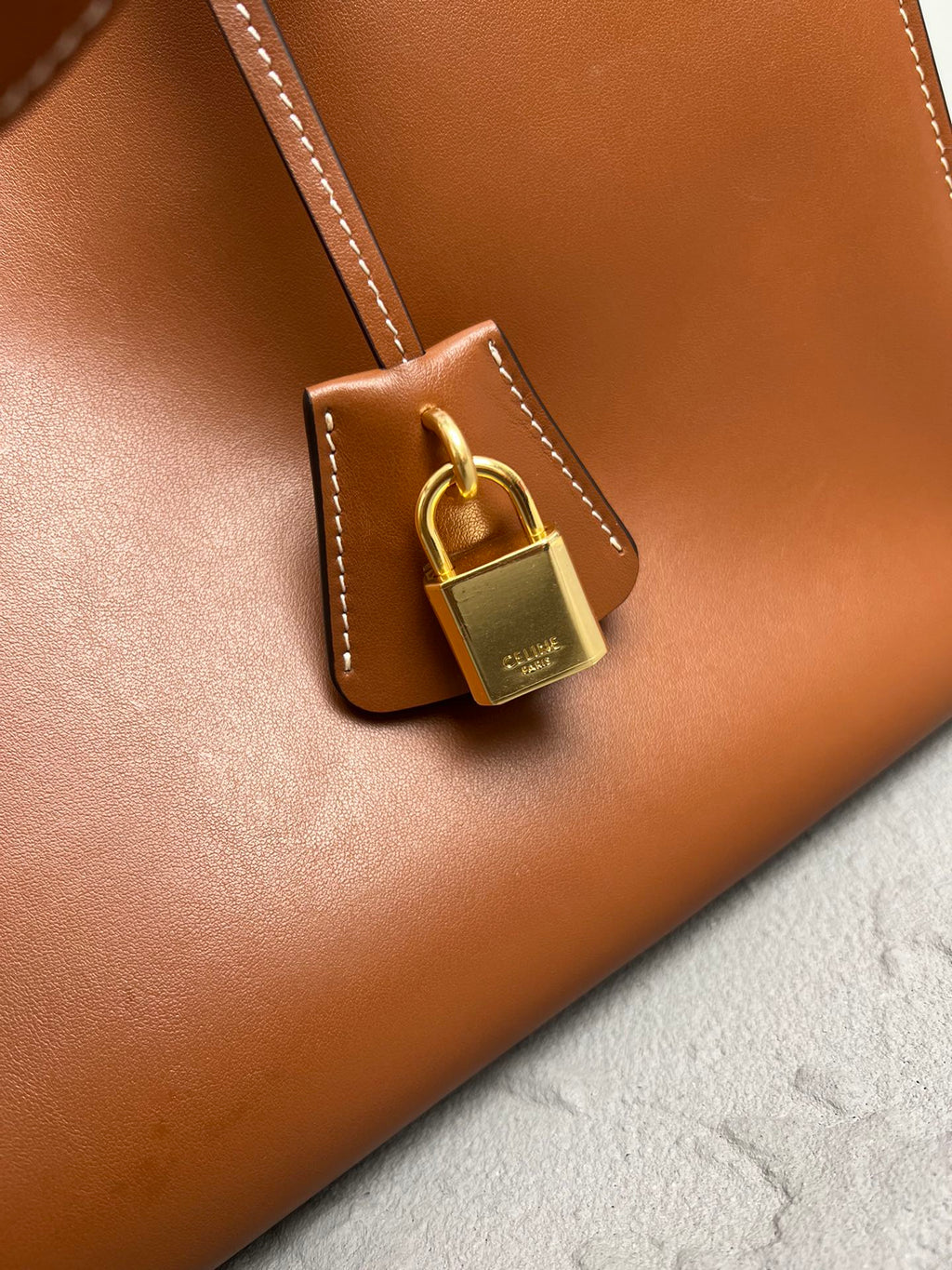 Cabas 16 Structured Cowhide Leather Tote Bag