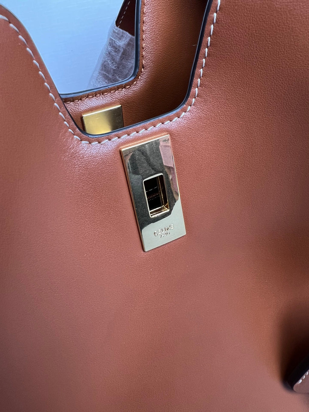 Cabas 16 Structured Cowhide Leather Tote Bag