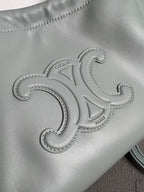 Mini Cuir Cabas Leather Drawstring Bag