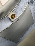 Mini Cuir Cabas Leather Drawstring Bag