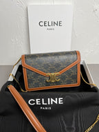 Triomphe Canvas Chain Wallet