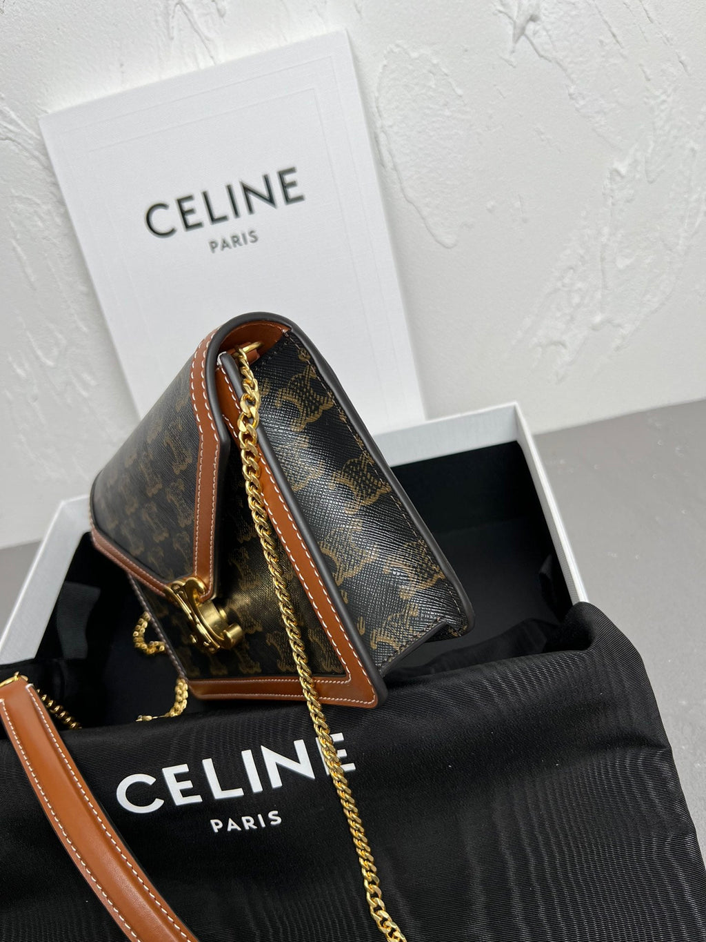 Triomphe Canvas Chain Wallet