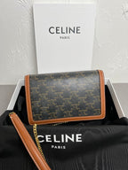 Triomphe Canvas Chain Wallet
