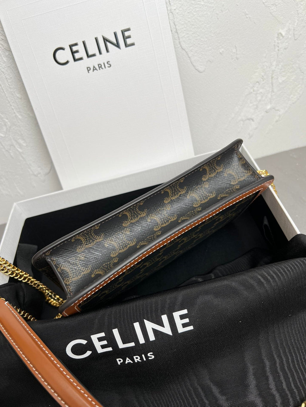 Triomphe Canvas Chain Wallet