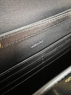 Triomphe Glossy Cowhide Leather Chain Wallet