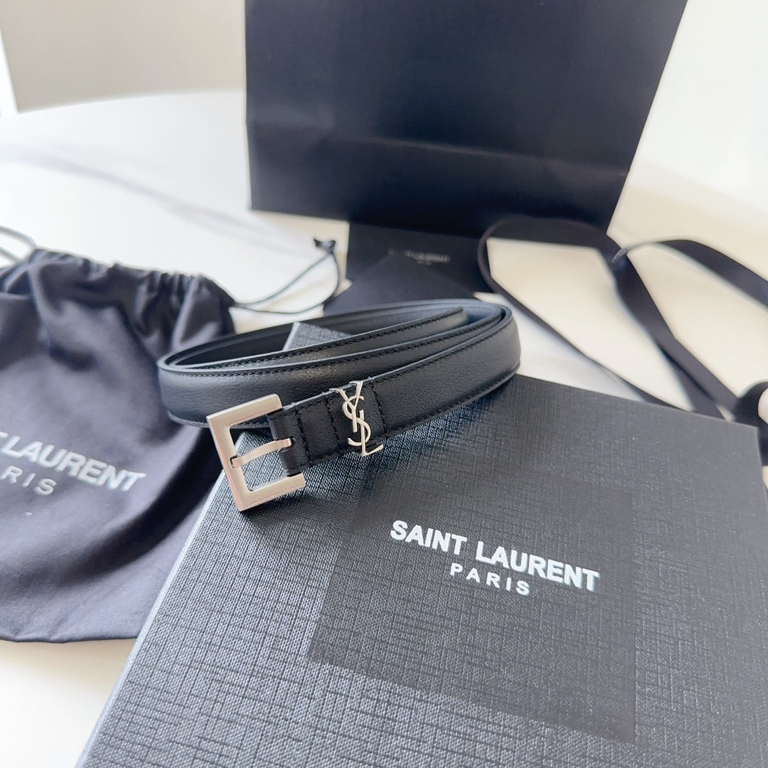 Logo Leather Waist Belt