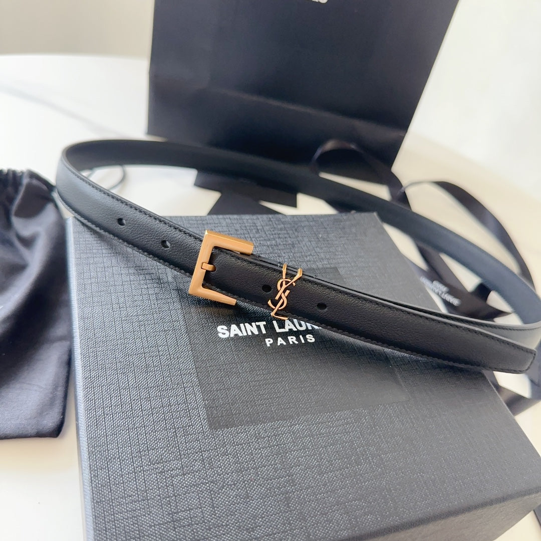 Logo Leather Waist Belt