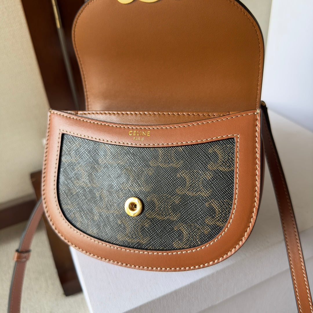 Mini Besace Arc de Triomphe Canvas & Leather Bag