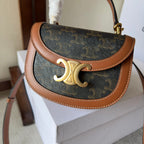 Mini Besace Arc de Triomphe Canvas & Leather Bag