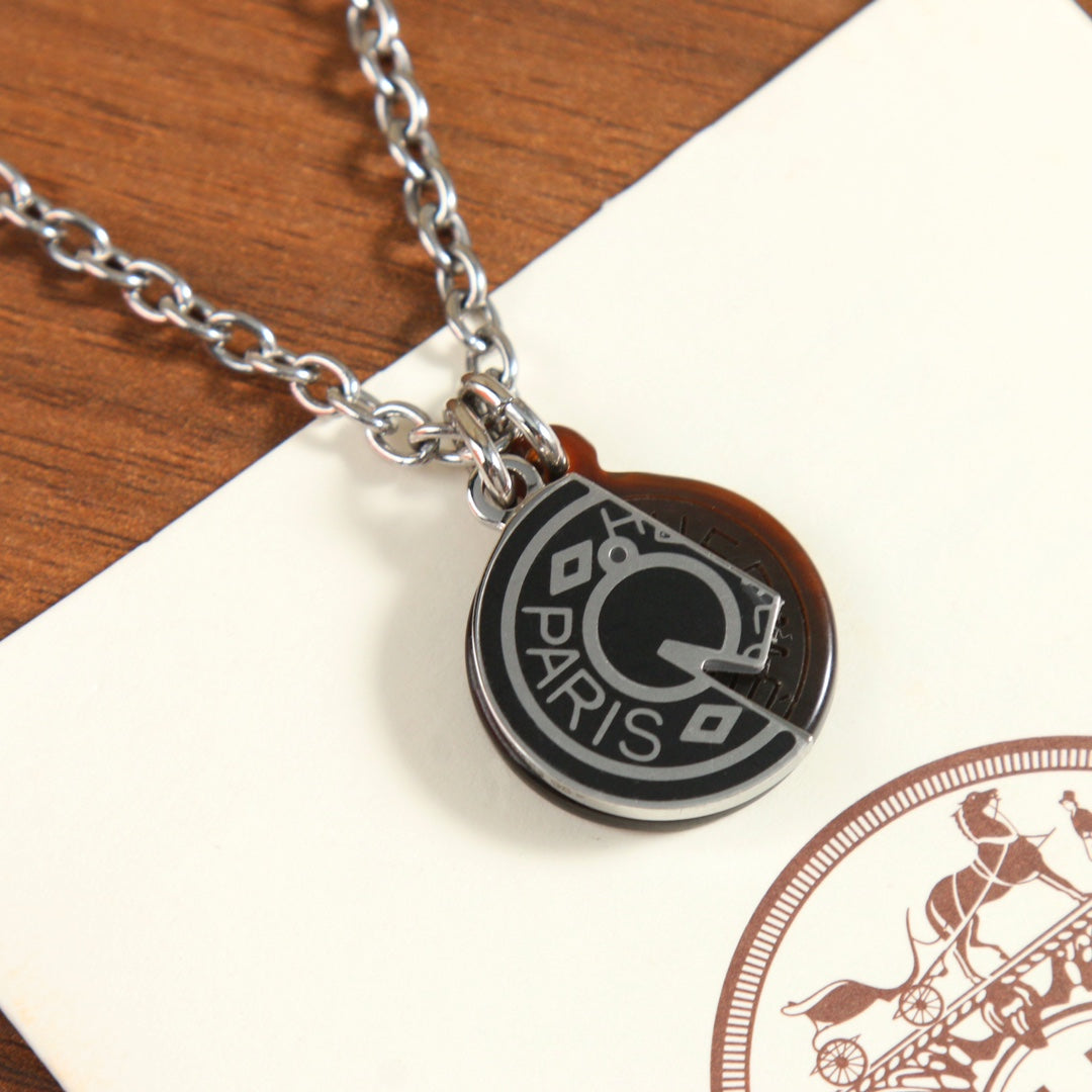 Carrousel Pendant Necklace with Bullhorn OT Clasp