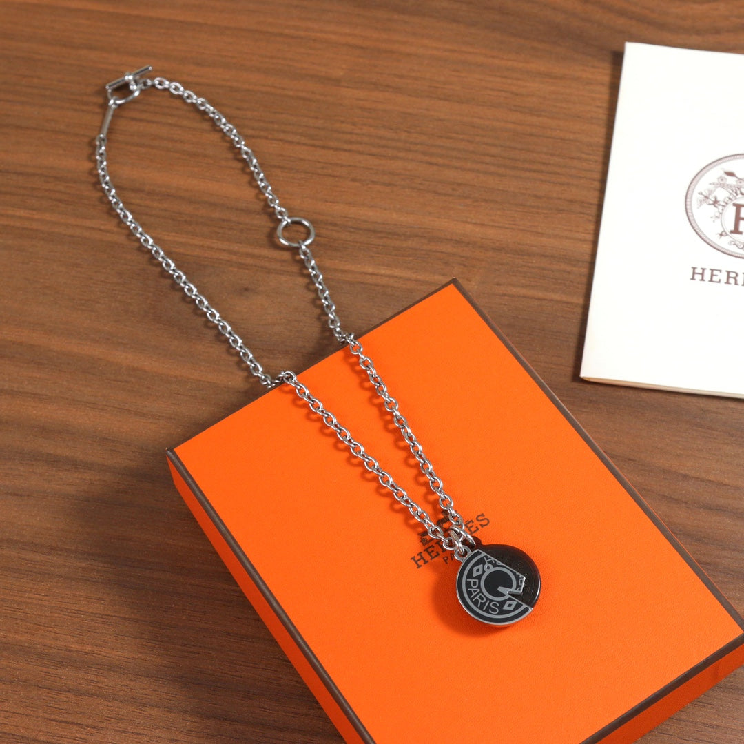 Carrousel Pendant Necklace with Bullhorn OT Clasp