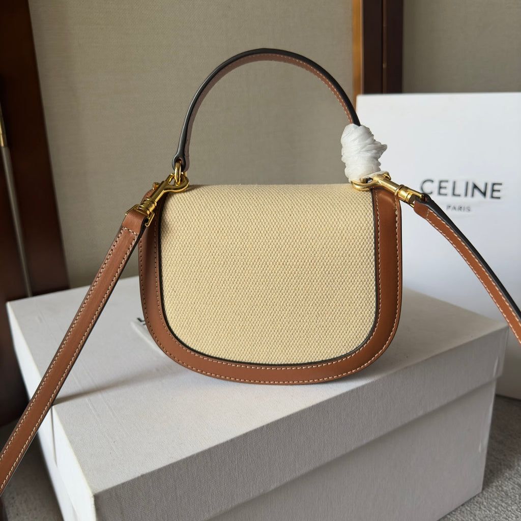 Mini Besace Arc de Triomphe Canvas & Leather Bag