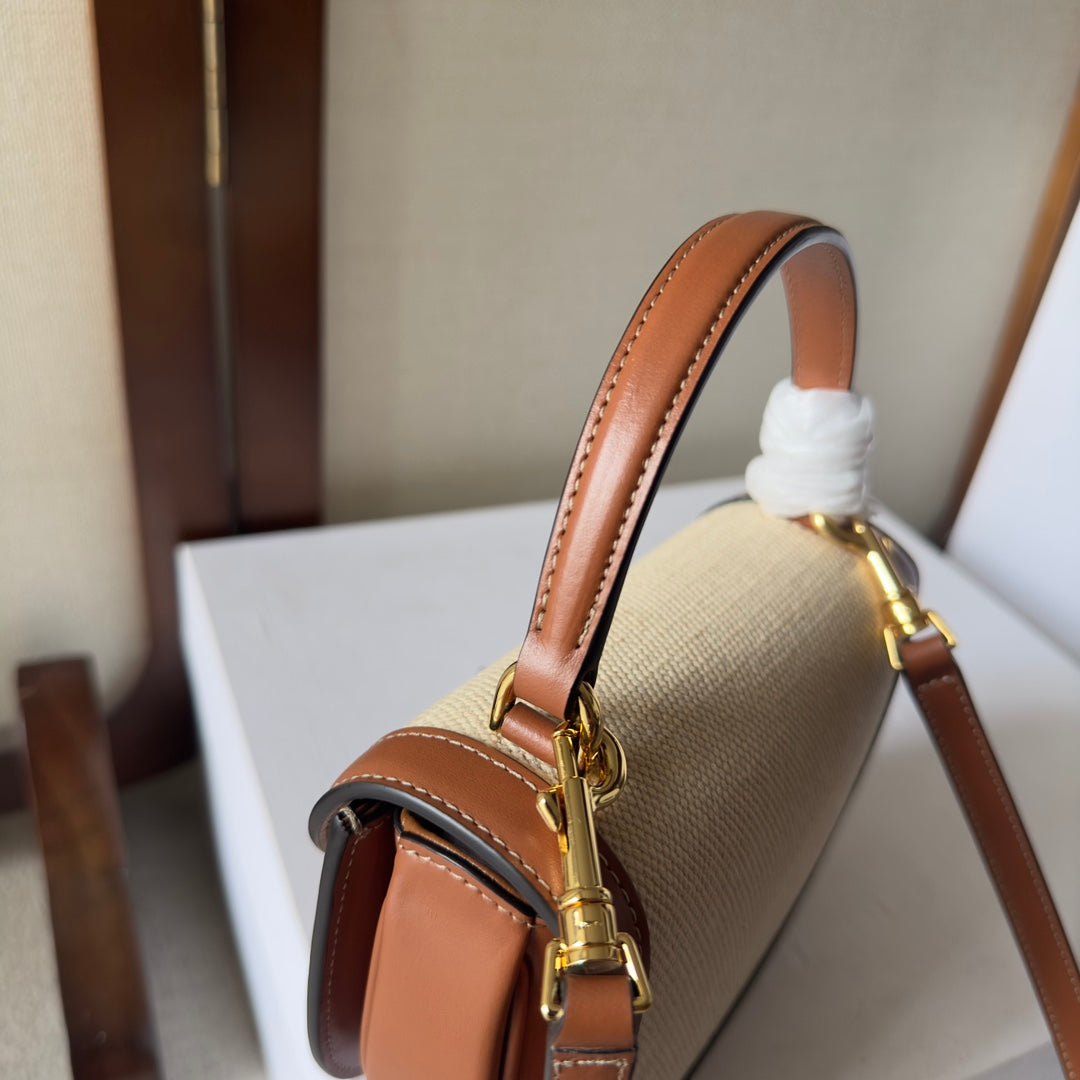 Mini Besace Arc de Triomphe Canvas & Leather Bag