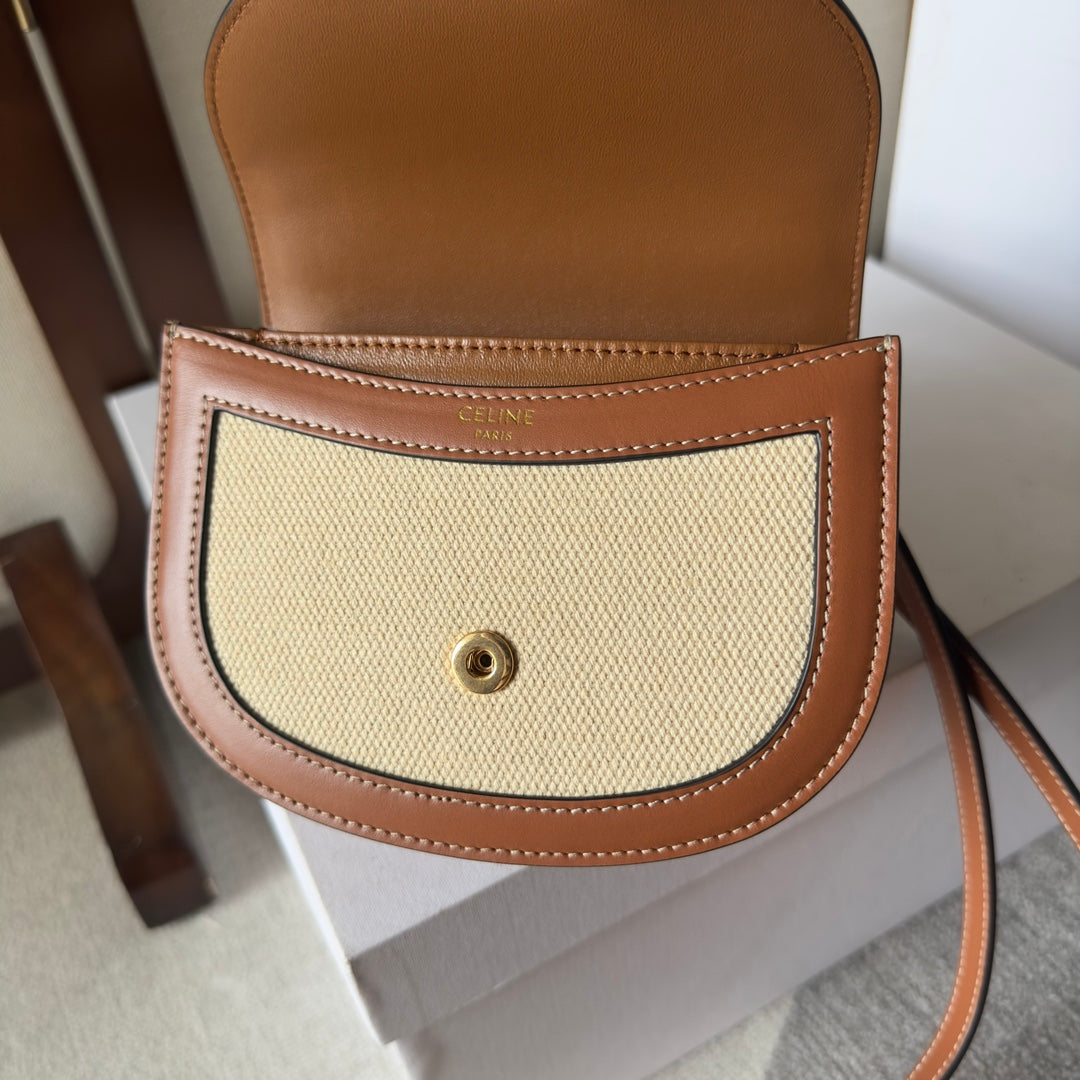 Mini Besace Arc de Triomphe Canvas & Leather Bag