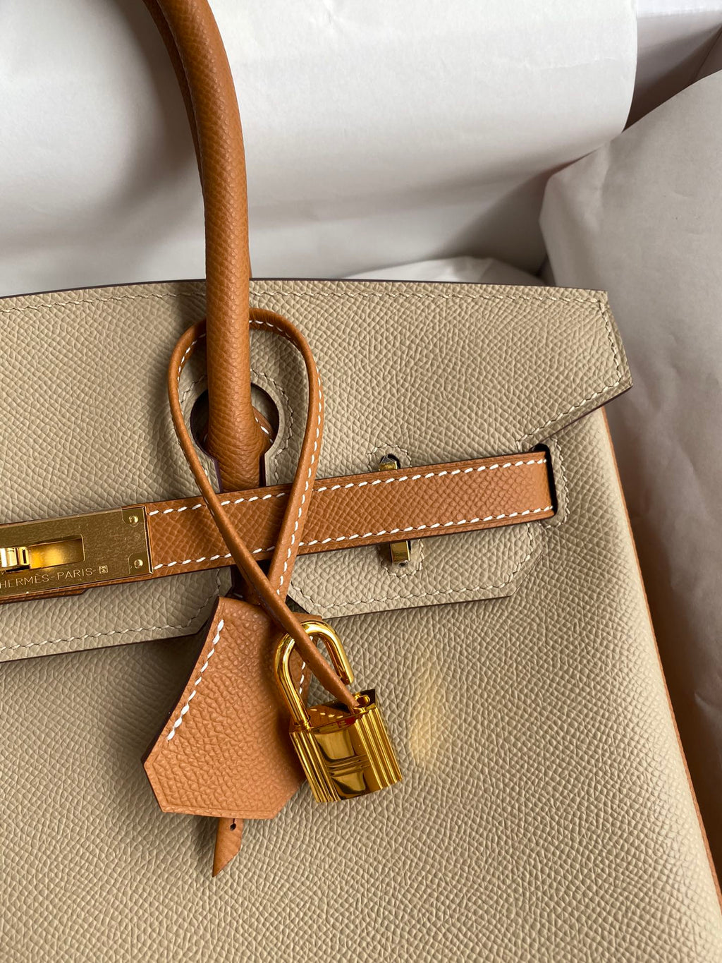 Birkin 30 Two-Tone Epsom Leather Bag