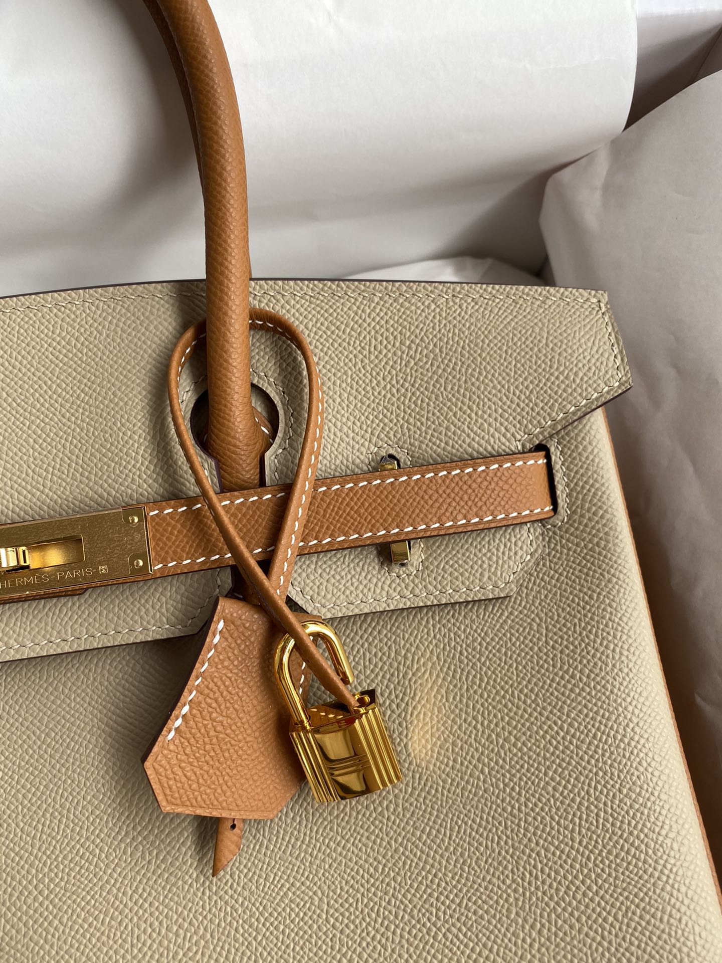 Birkin 30 Two-Tone Epsom Leather Bag