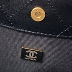 Quilted Lambskin Shoulder Bag with Gold Chain