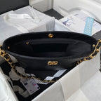Quilted Lambskin Shoulder Bag with Gold Chain