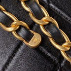 Quilted Lambskin Shoulder Bag with Gold Chain