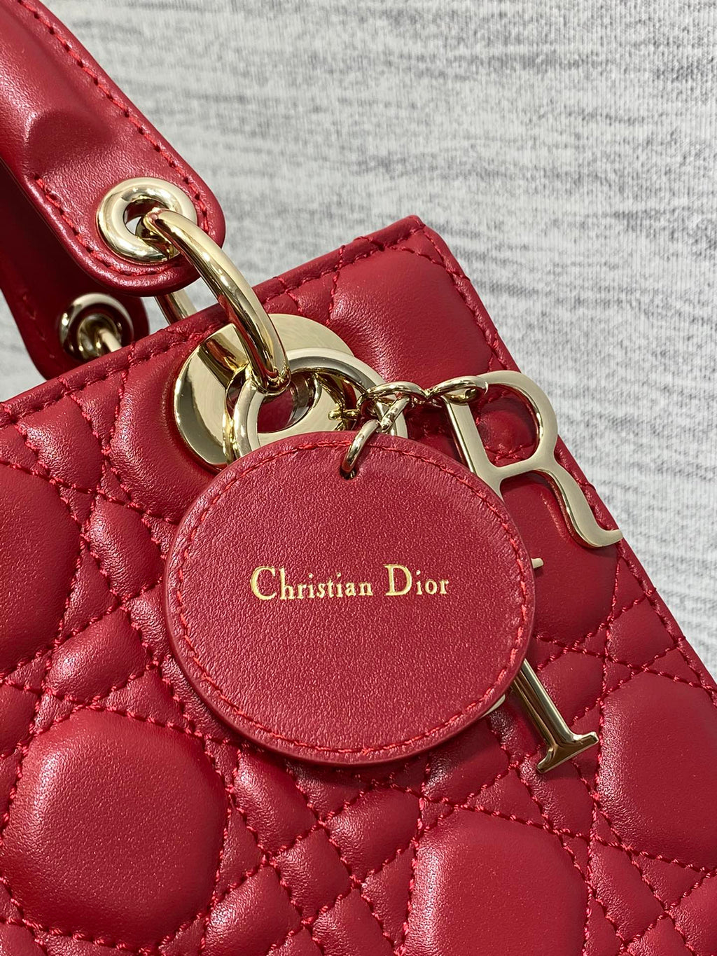 Lady Quilted Leather Top Handle Bag