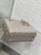 Lady Quilted Leather Top Handle Bag