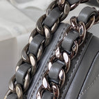 Quilted Half-Moon Lambskin Shoulder Bag