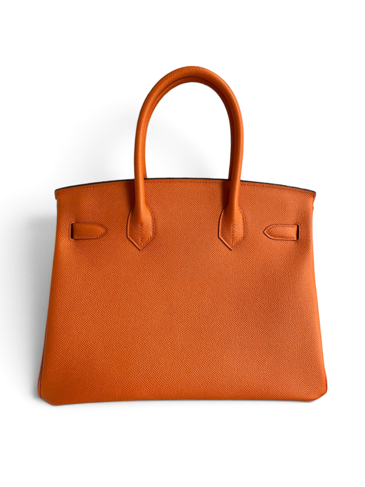 SWORD LUXURY turuncu Epsom deri Hermès Birkin 30 çanta, kutu içinde kurdele ile sunuluyor.