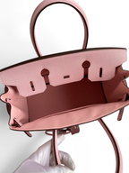 SWORD LUXURY pembe Epsom deri Hermès Birkin 30 çanta, iç bölmesi ve detaylı işçiliği ile kutu içerisinde.