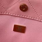 Quilted Lambskin Shoulder Bag with Gold Chain