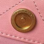 Quilted Lambskin Shoulder Bag with Gold Chain