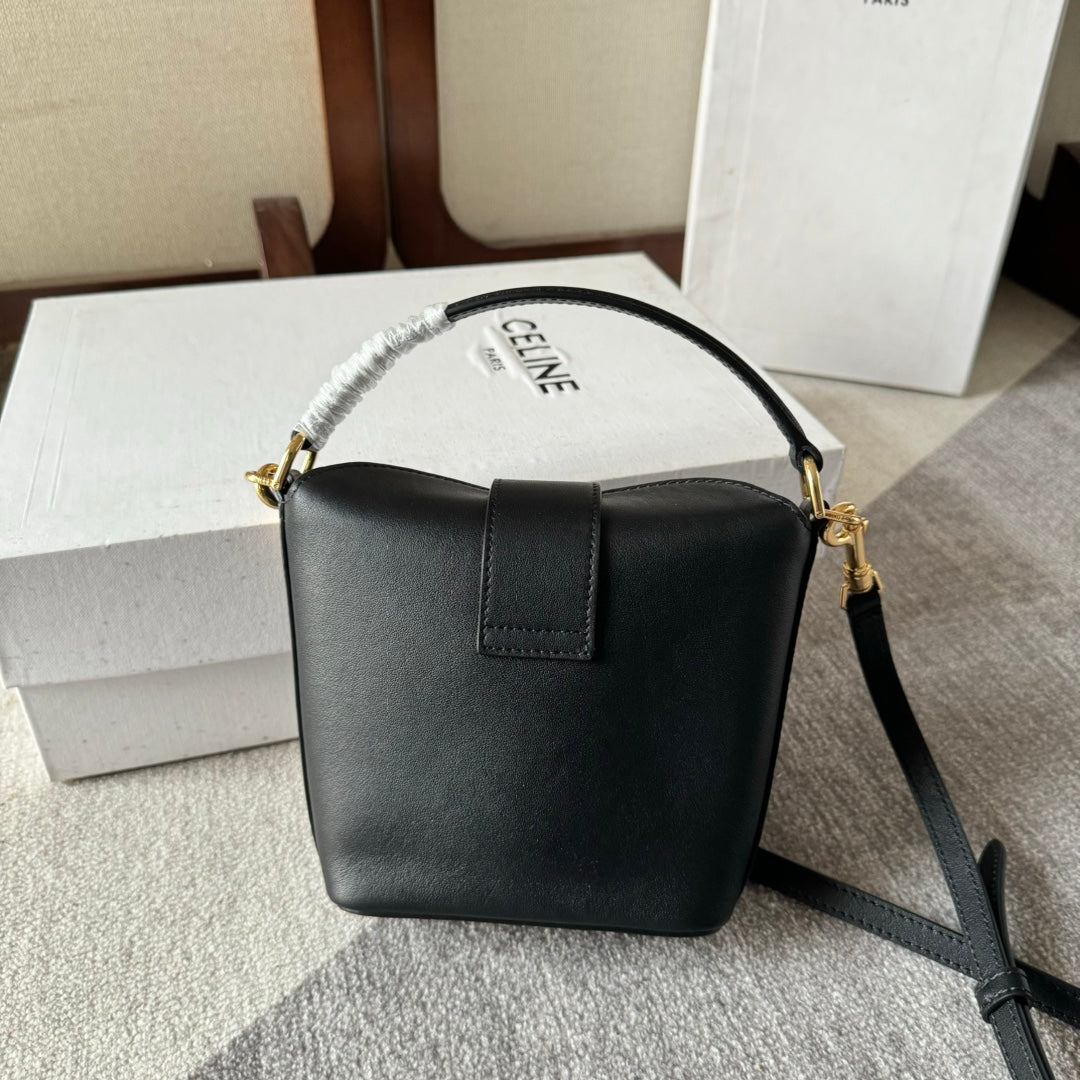 Mini Bucket Triomphe Leather Bag
