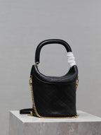 Saint Laurent Gaby Bucket Bag in Black Quilted calfskin Leather - Detail View 5
