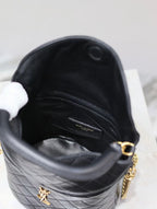 Saint Laurent Gaby Bucket Bag in Black Quilted calfskin Leather - Detail View 7