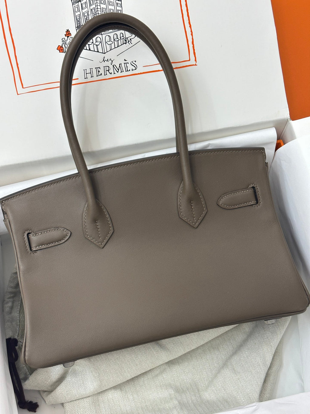 Swift Leather Shoulder Bag 29cm