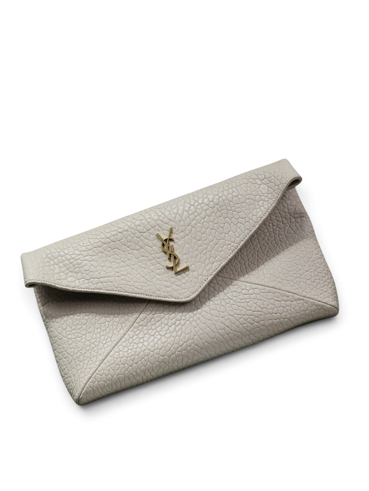 Leather Envelope Clutch 29.5cm - White - View 2