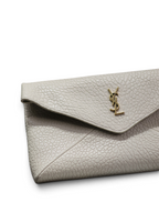 Leather Envelope Clutch 29.5cm - White - View 3