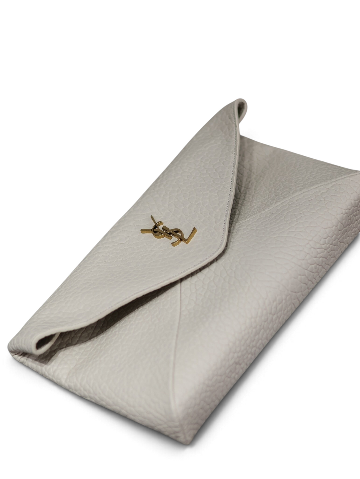 Leather Envelope Clutch 29.5cm - White - View 4