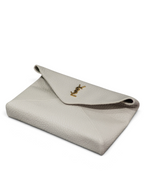 Leather Envelope Clutch 29.5cm - White - View 5