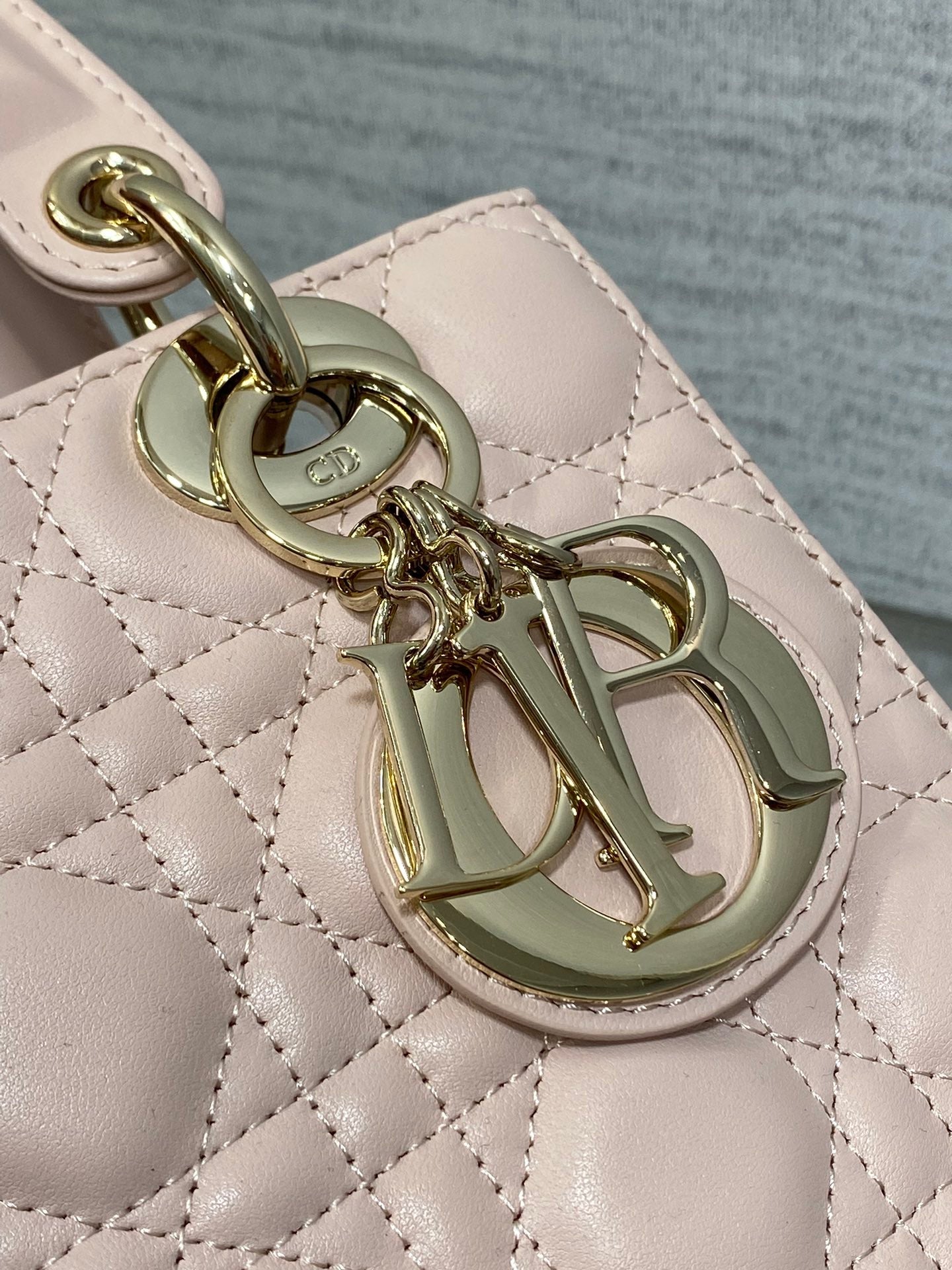 Lady Quilted Leather Top Handle Bag