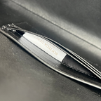 Crocodile-Embossed Long Clutch Bag - View 9