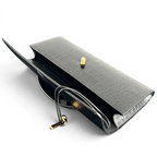Crocodile-Embossed Long Clutch Bag - View 5