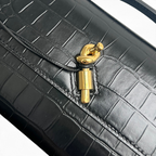 Crocodile-Embossed Long Clutch Bag - View 6