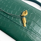 Crocodile-Embossed Long Clutch Bag - View 7
