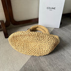 Triomphe Straw Bucket Bag